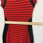 Almost Famous Pencil Dress Womens Size S Red and Black Sexy Curvy Slimming