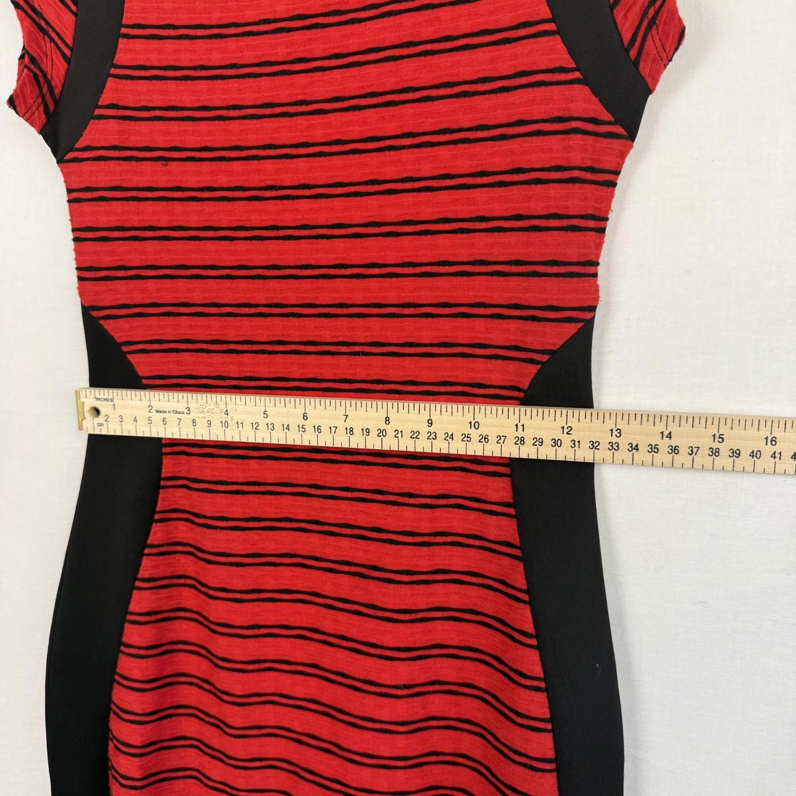 Almost Famous Pencil Dress Womens Size S Red and Black Sexy Curvy Slimming