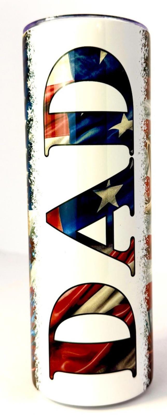 20 oz Dad Fishing Stainless Steel Tumbler with Lid, Straw