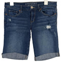 Aeropostale Womens Bermuda Shorts Sz 10 Distressed Denim