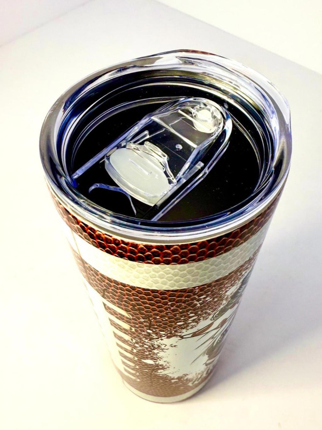 20 oz Football Mom Stainless Steel Tumbler with Lid, Straw