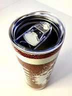 20 oz Football Mom Stainless Steel Tumbler with Lid, Straw