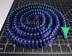 3D Printed LONG Dragon/Snake - PLA - Purple and Green - 5 Feet 4 Inches