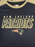 NFL Team Apparel New England Patriots Shirt Mens Large Blue Grey Performance Tee