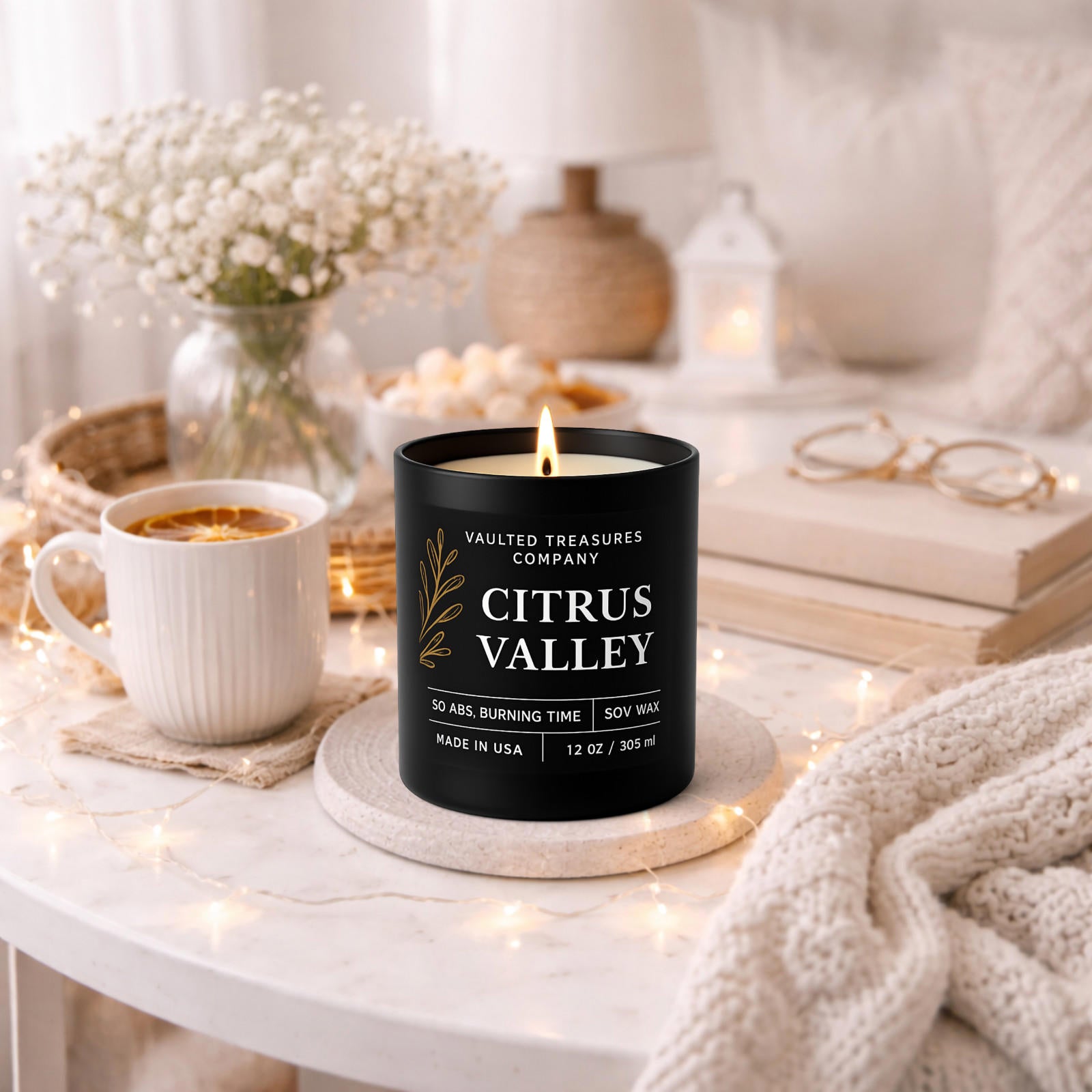 Citrus Valley Handmade Premium Soy Candle 12oz