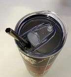 20 oz Betty Boop Squares Stainless Steel Tumbler with Lid, Straw