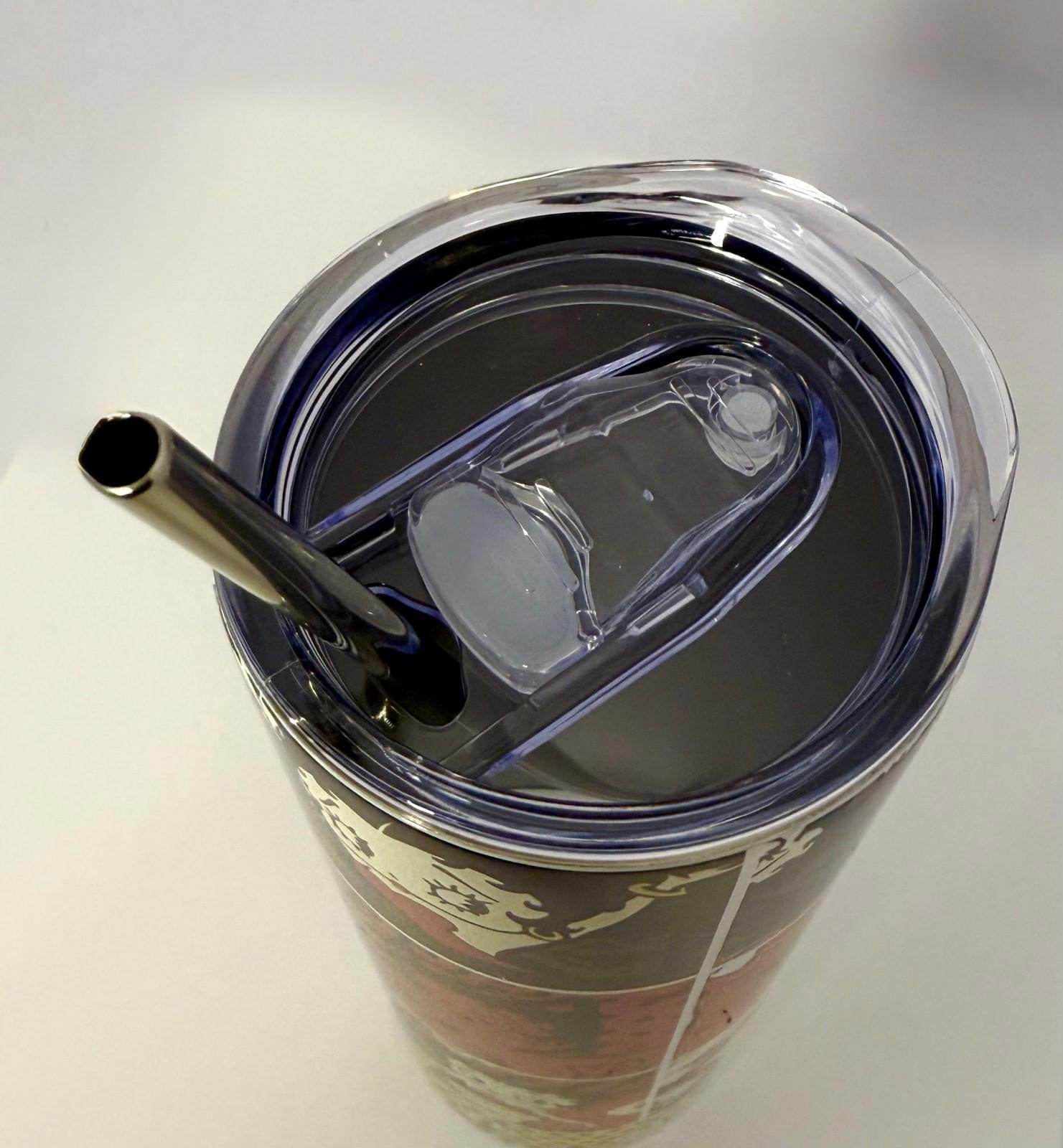 20 oz Betty Boop Squares Stainless Steel Tumbler with Lid, Straw