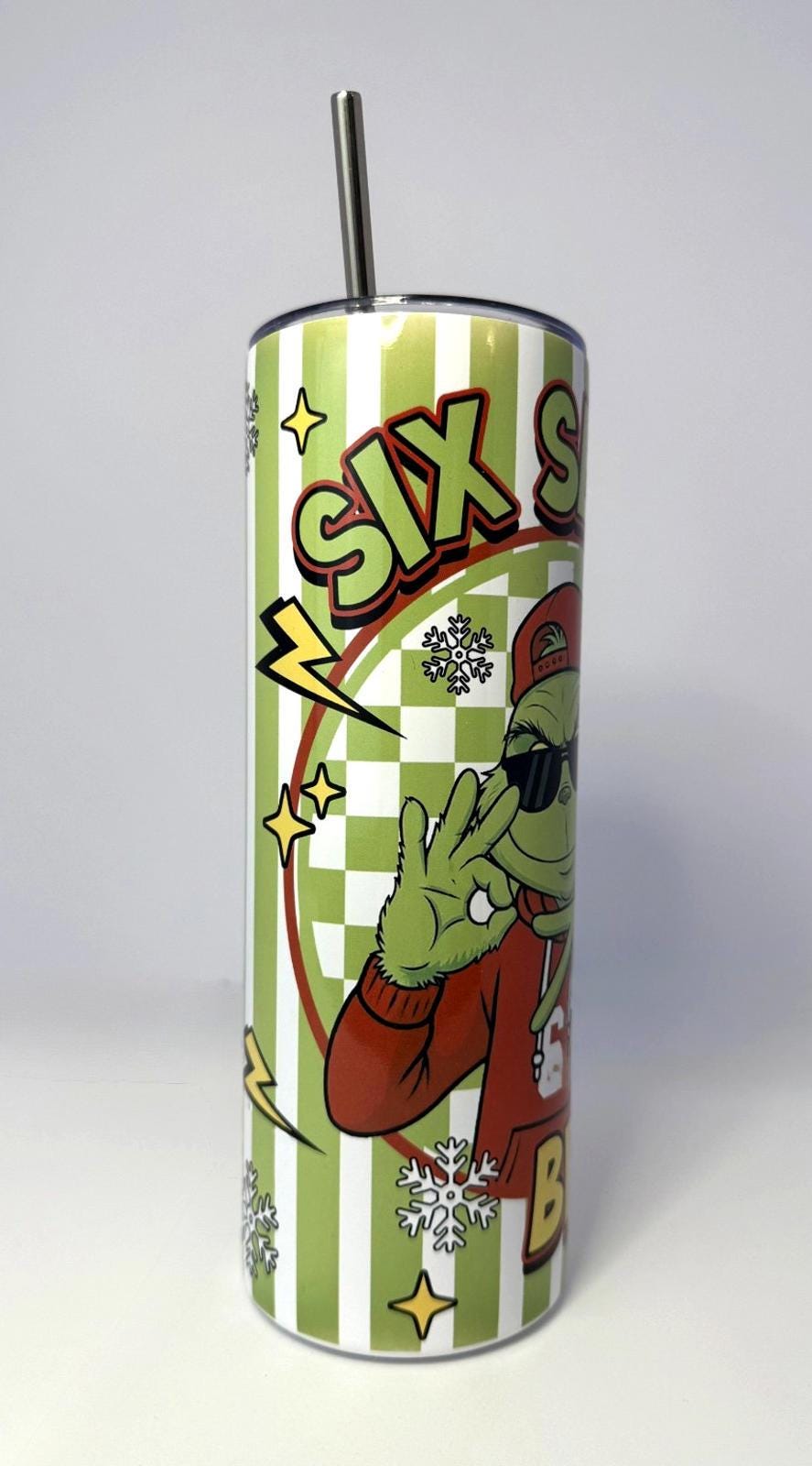 20 oz Six Seven Bruh Stainless Steel Tumbler with Lid, Straw
