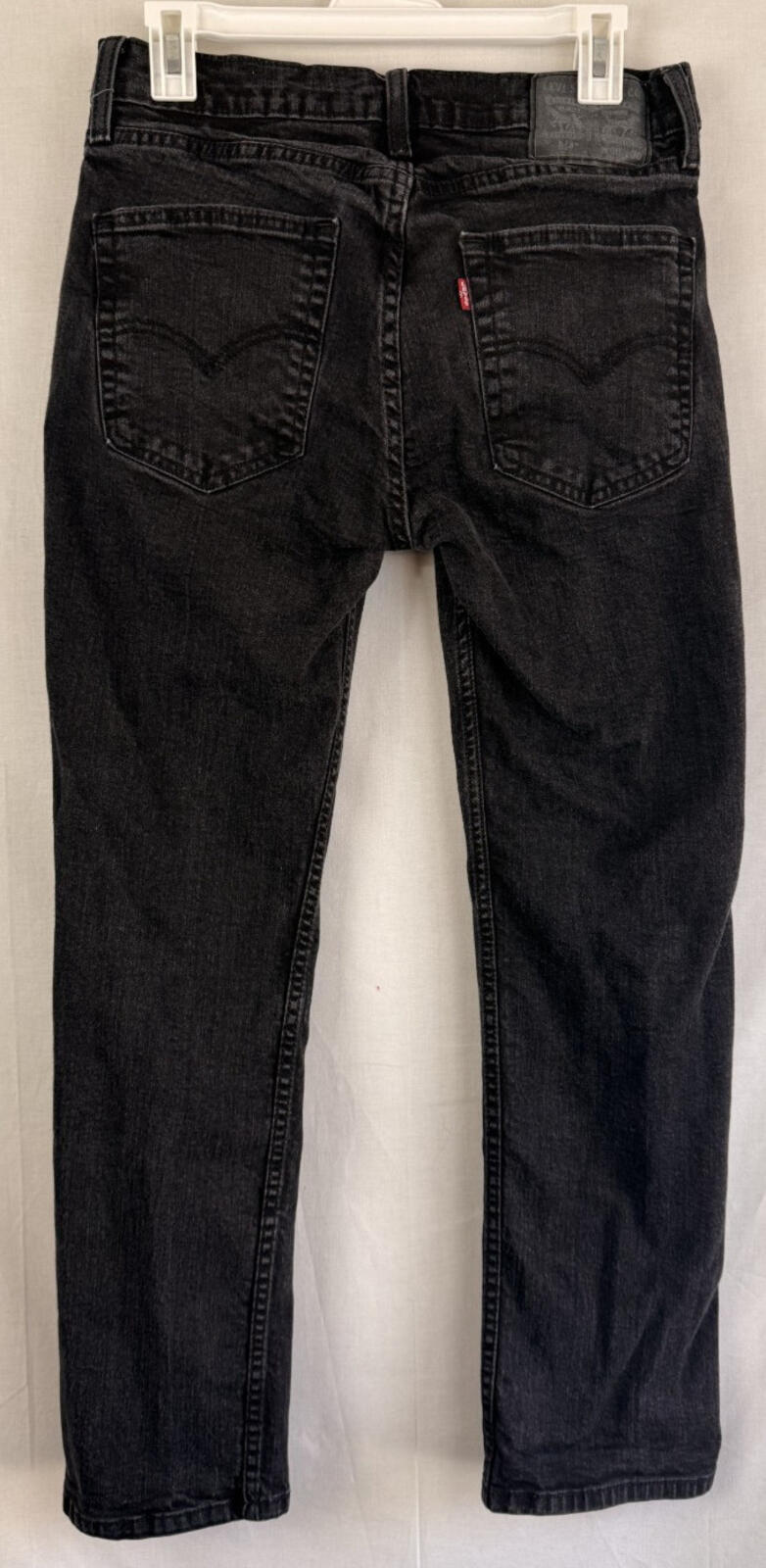 Levi's 514 Jeans Mens 30x30 Black Denim Stretch Pockets Dark Wash Straight Fit