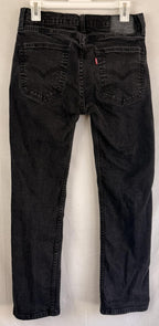 Levi's 514 Jeans Mens 30x30 Black Denim Stretch Pockets Dark Wash Straight Fit