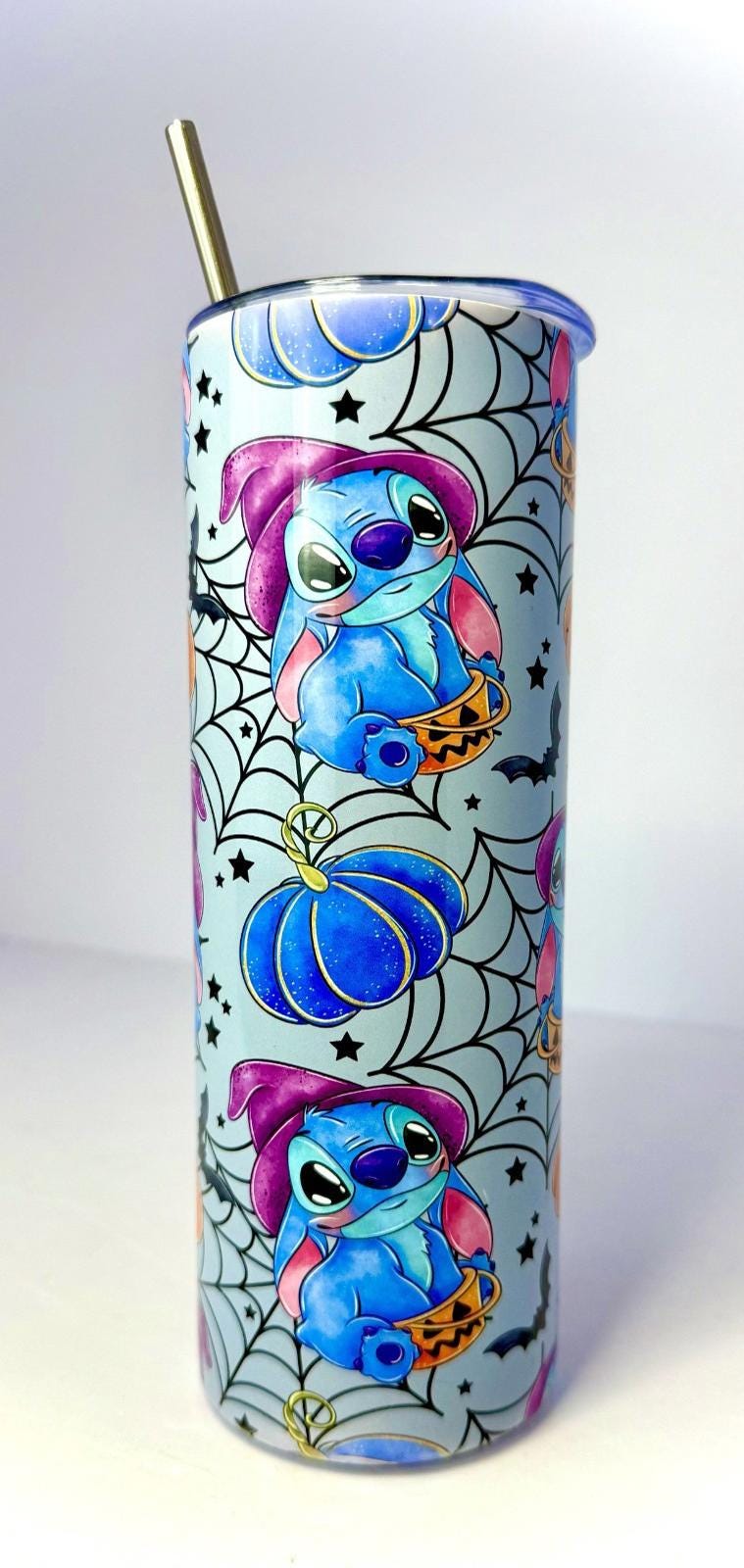 20 oz Stitch Halloween Stainless Steel Tumbler with Lid, Straw