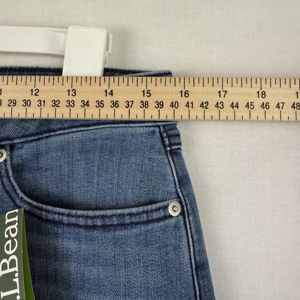 NEW LL Bean Flex Jeans Womens 12 Regular Skinny Mid Rise Stretch Denim 30x30