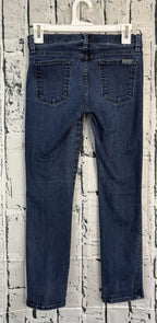 7 For All Mankind Jeans Womens Sz 26 Low Rise Slim Straight Blue Stretch