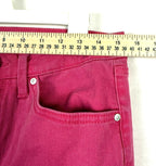 Seven7 Jeans Womens 6 Pink Denim Slim Straight Mid Rise Colorful Retro 30x28