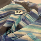 By The Sea Womens Dress Size XL 2-layer a-line blue stripped lightweight
