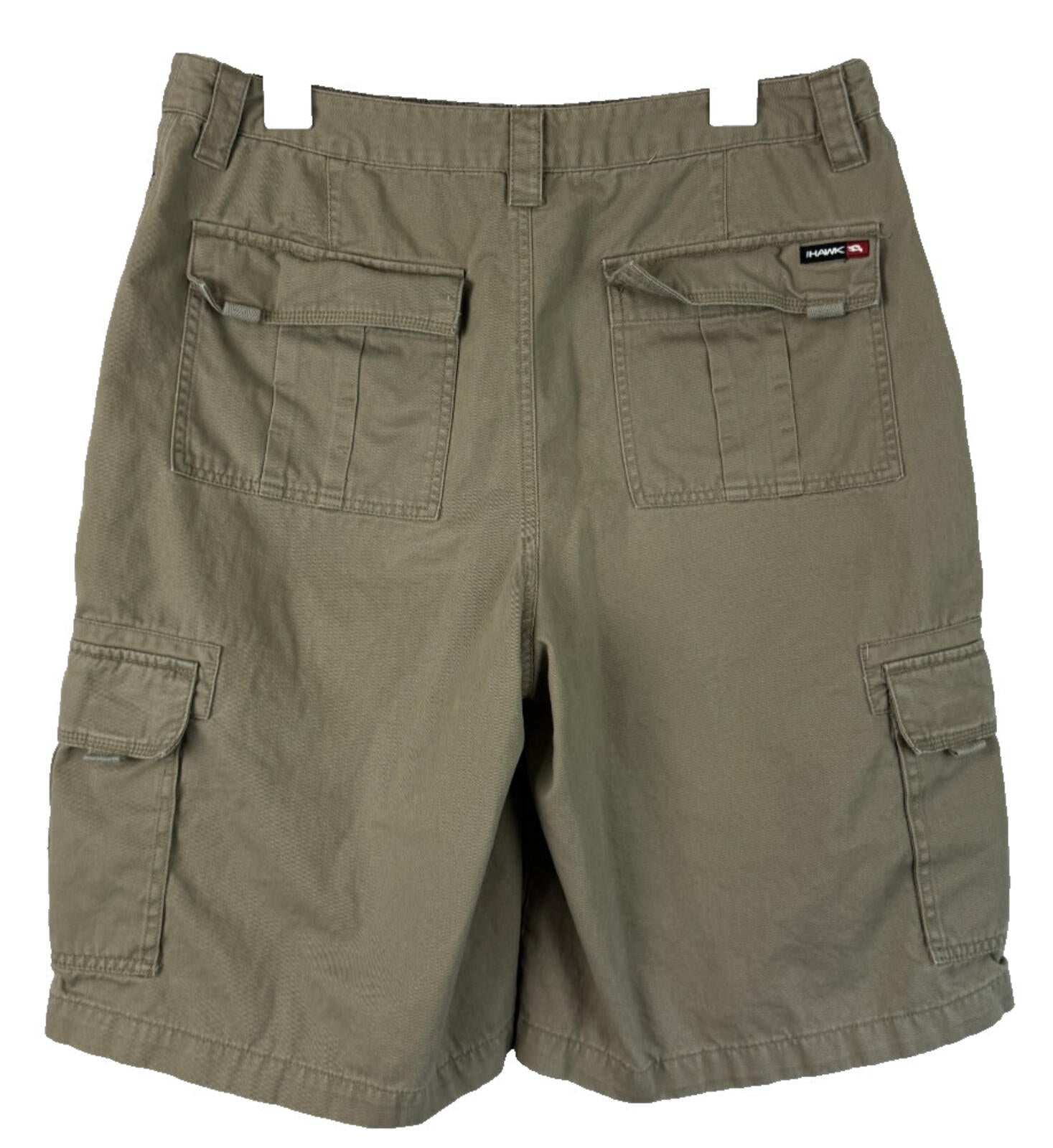 Tony Hawk Mens Size 34 Cargo Shorts Khaki Tan Cotton Skateboarding Utility