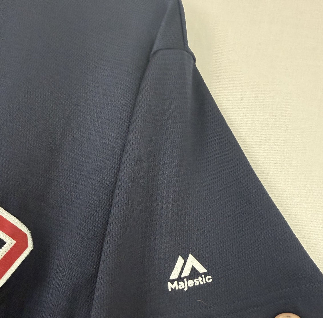 Cleveland Indians Lindor #12 Jersey Youth Large Majestic Cool Base Navy MLB