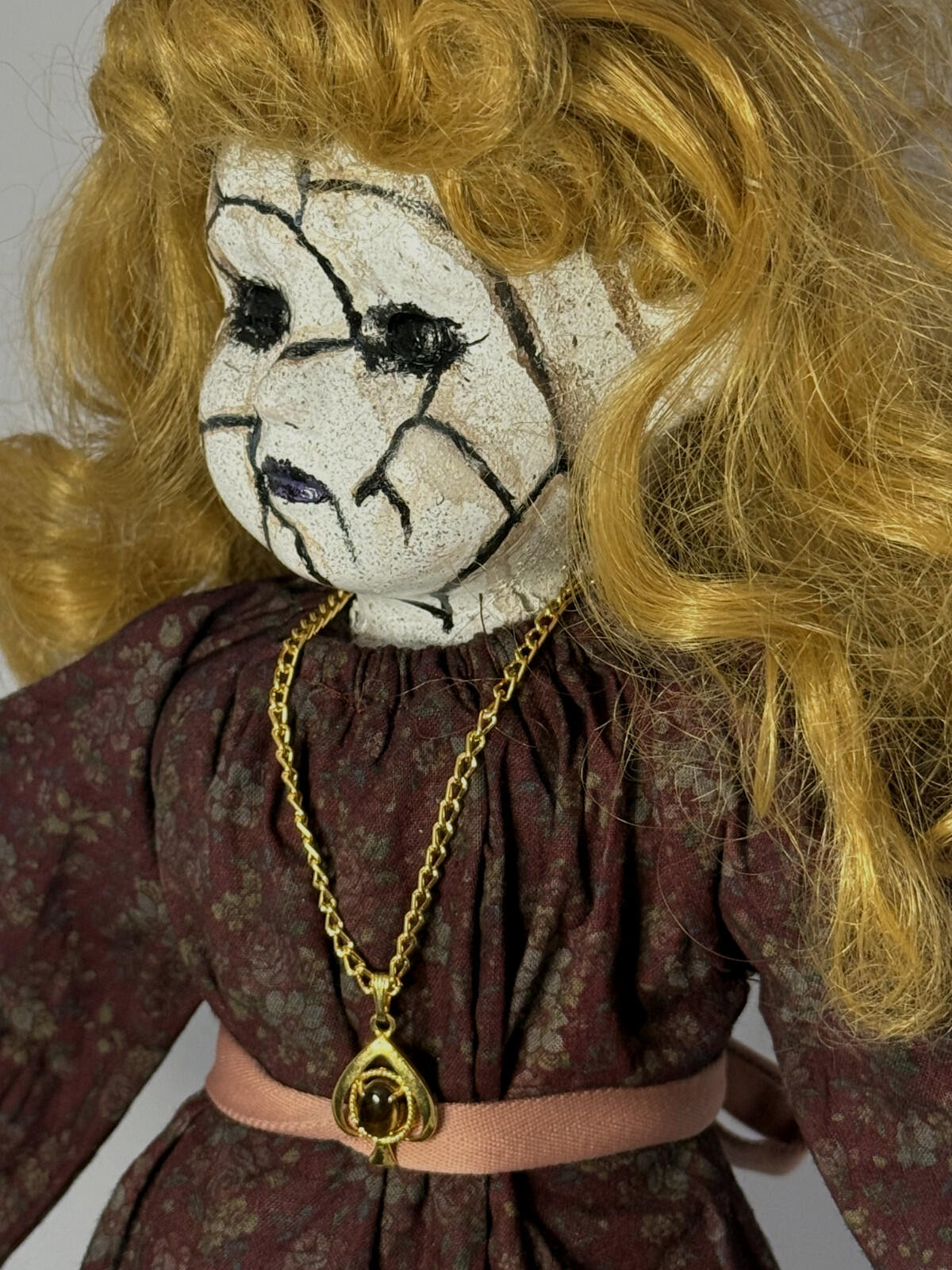 Eleanor's Tomb - OOAK Scary Creepy Doll 16" Hand Painted Horror Haunting Art