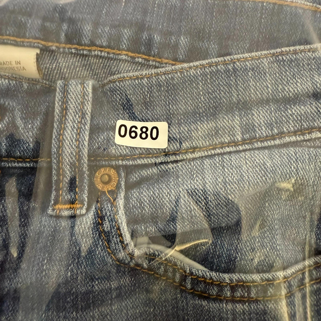 J. Crew Womens Size 26 Skinny Blue Jeans Cotton Blend Stretch Distressed