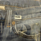 J. Crew Womens Size 26 Skinny Blue Jeans Cotton Blend Stretch Distressed