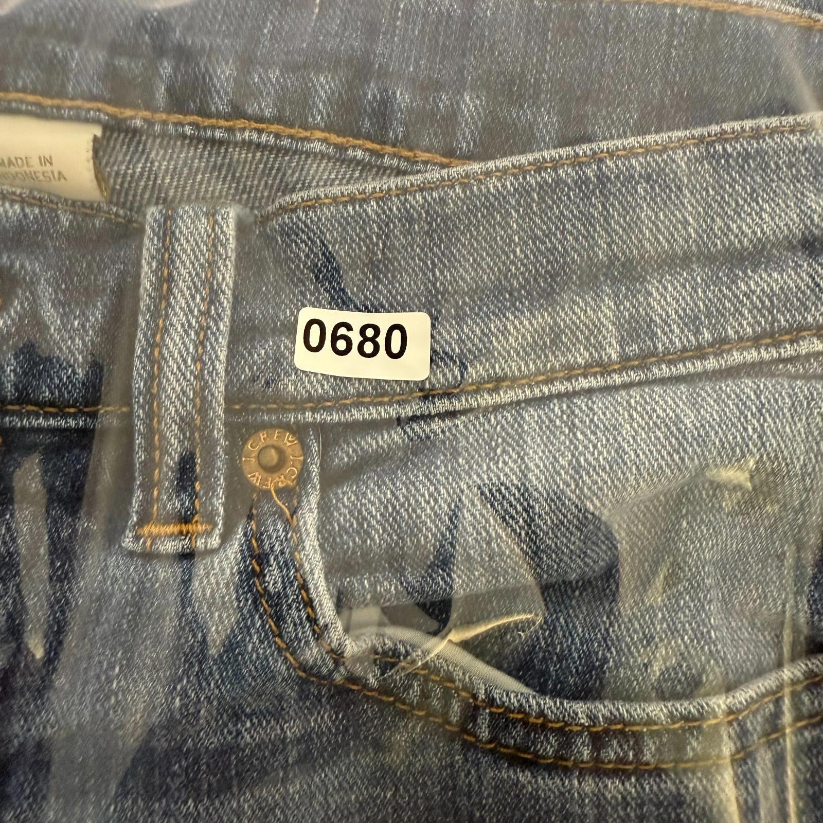 J. Crew Womens Size 26 Skinny Blue Jeans Cotton Blend Stretch Distressed