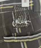 ONEILL Warren Bermuda Shorts Mens 28 Brown Plaid Soft Viscose Blend Surf Beach