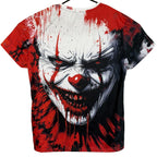 NWT Ouku Creepy Clown Pennywise Mens Size L All-Over Print Short Sleeve