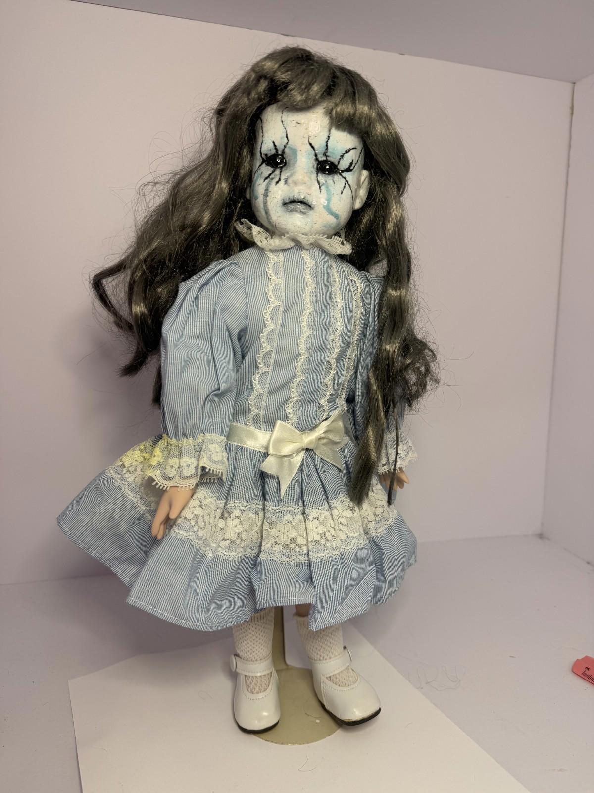 Meet Maribel  - OOAK Scary Creepy Doll 16" Hand Painted Horror Haunting Art