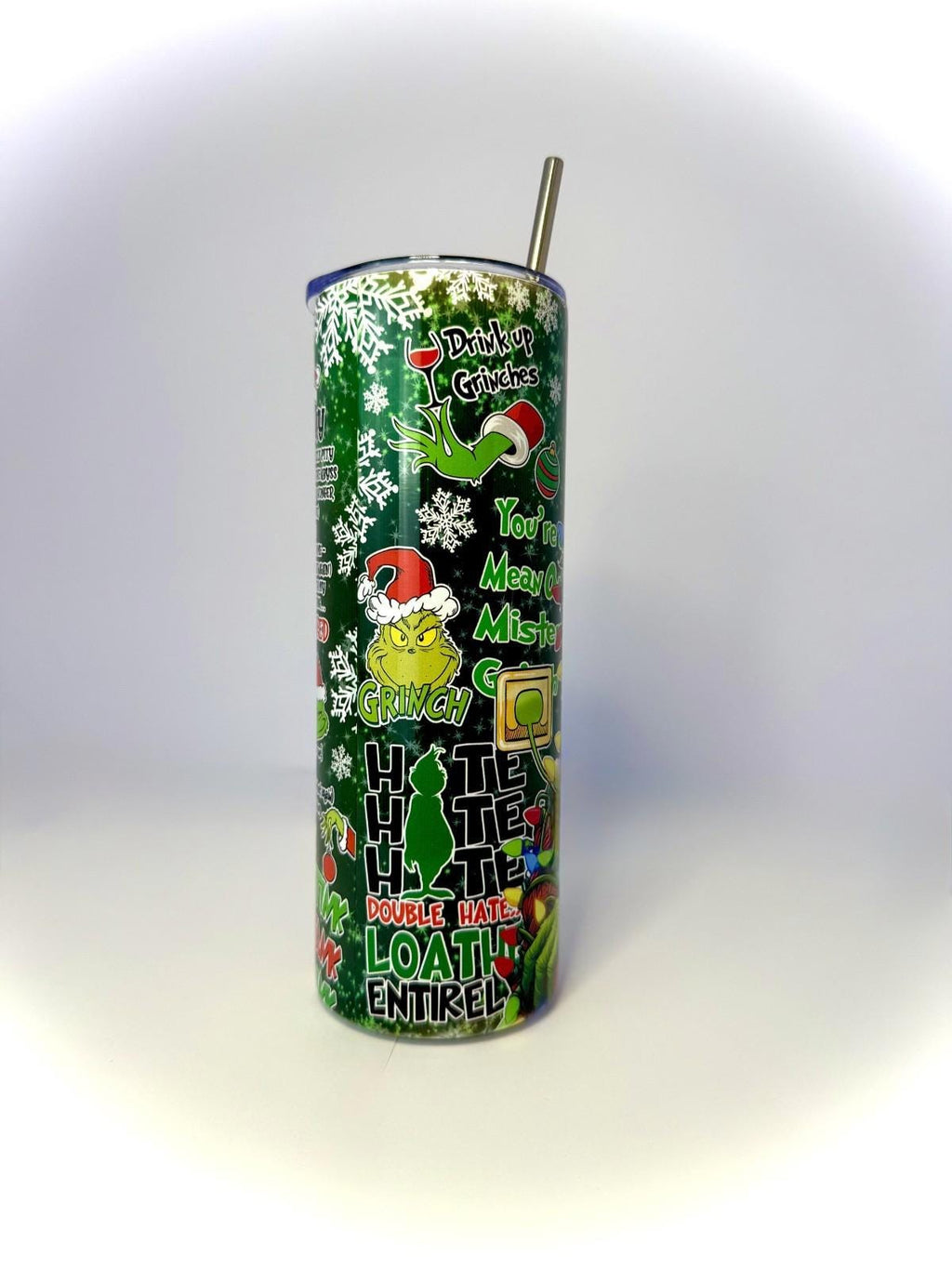 20 oz The Grinch Stainless Steel Tumbler with Lid, Straw