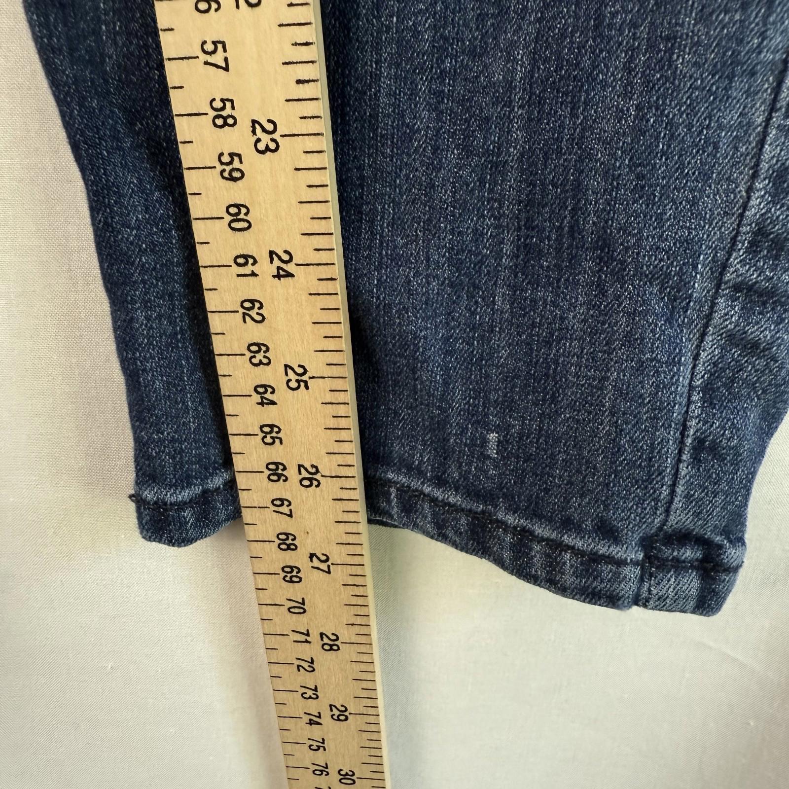 ELLE Jeans Womens 14 Embroidered Floral Skinny Stretch Denim No Front Pockets