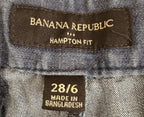 Banana Republic Hampton Fit Jean Shorts Womens 28/6 Blue Denim Dark Wash Retro