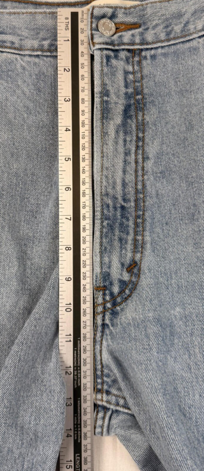 Levi's 550 Relaxed Fit Mens Blue Jeans Size 42x34 Light Wash 100% Cotton