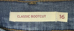 Levis Womens Classic Bootcut Jeans Size 16 Blue Denim Stretch Cotton Blend
