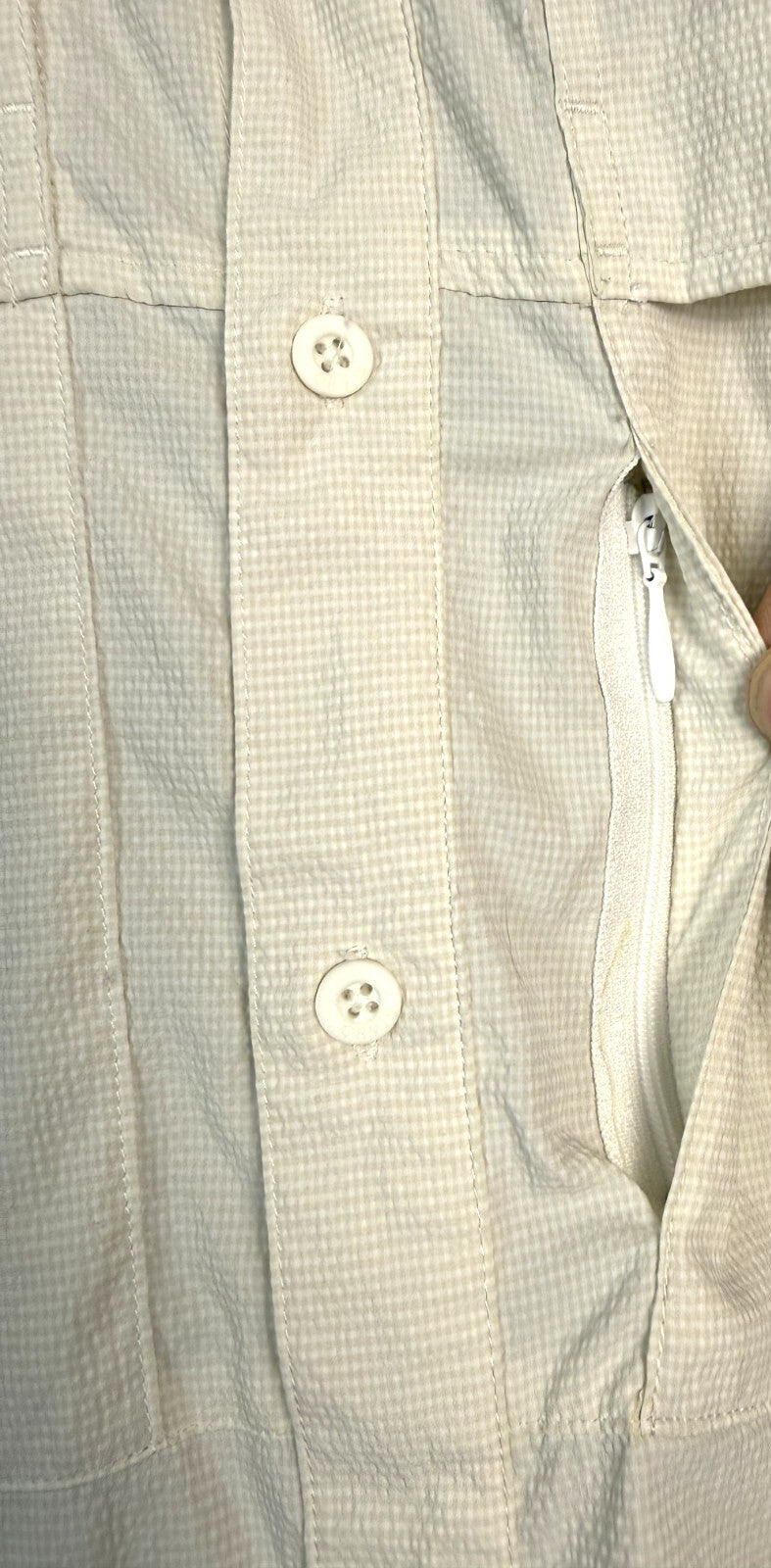 Orvis Open Air Caster Ventilated Short Sleeve Fishing Shirt Mens Sz Medium Cream