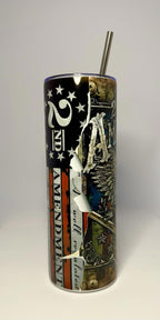20 oz Second Amendment Stainless Steel Tumbler with Lid, Straw