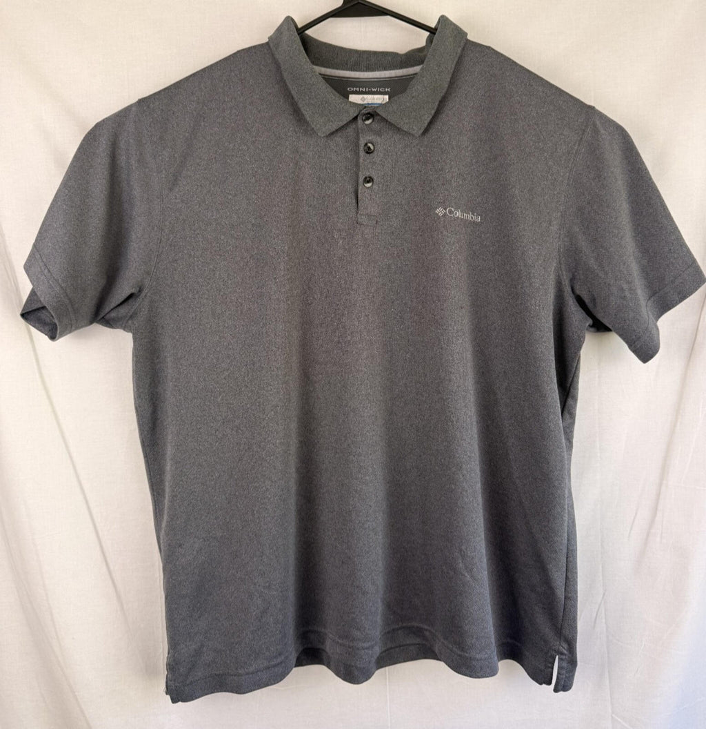 Columbia Grey Omni Wick Mens 2xl XXL Golf Polo Shirt