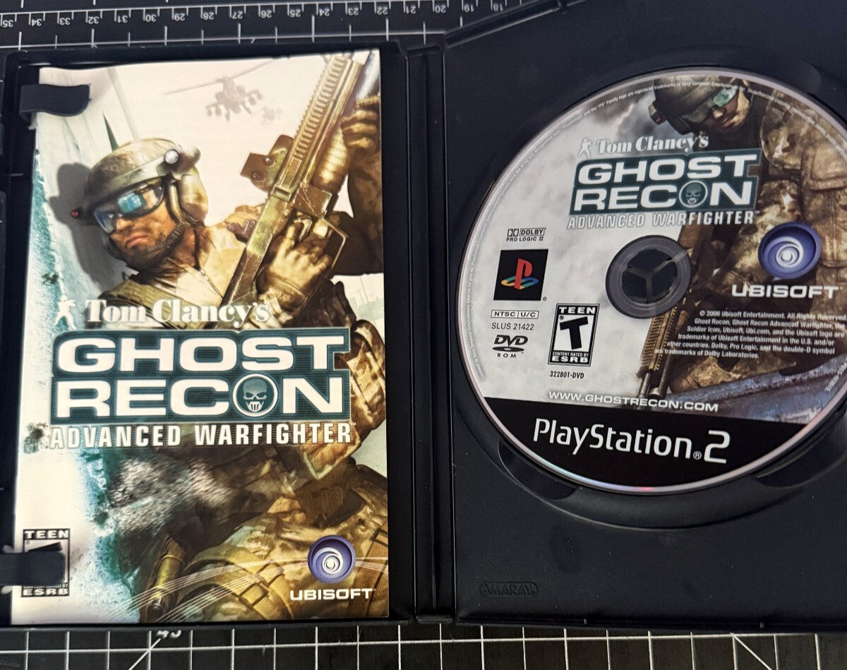 Tom Clancy's Ghost Recon Advanced Warfighter Sony PlayStation 2 PS2 Complete