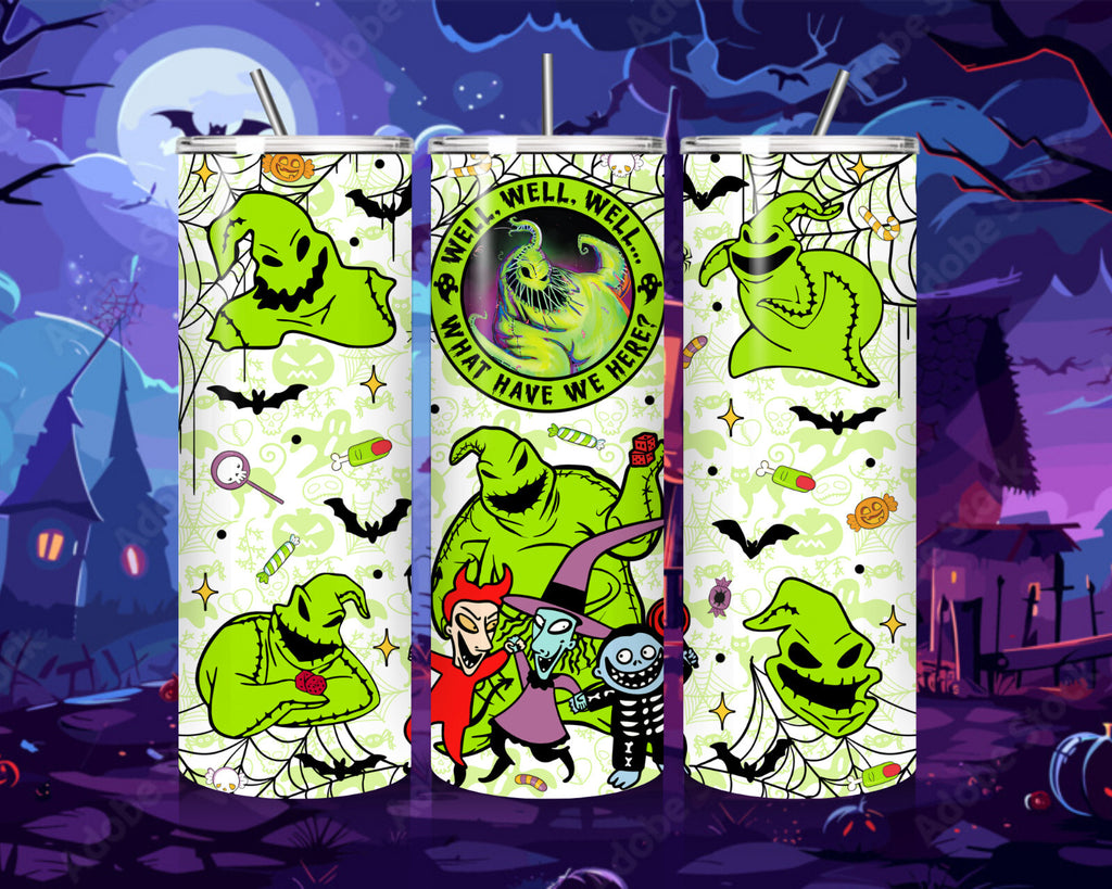 20 oz Oogie Boogie Stainless Steel Tumbler with Lid, Straw - White
