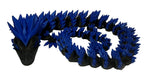 3D Printed Crystal Dragon -PLA- Black and Blue - 2 Ft Long - Articulated dragon