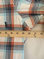 Columbia Button Down Shirt Mens Size XXL 2XL Short Sleeve Blue Plaid Casual