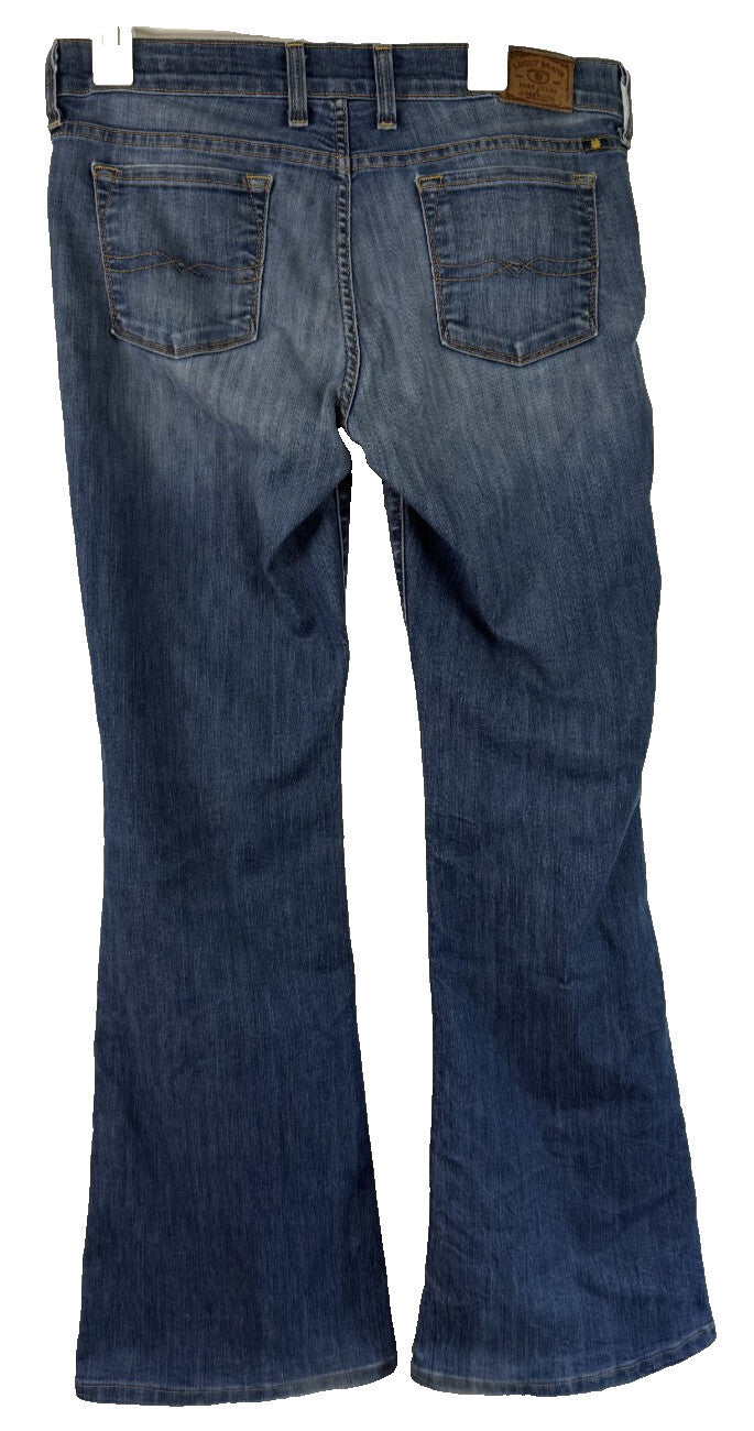 Lucky Brand Charlie Flare Jeans Womens 10 Blue Denim Stretch - Made in USA