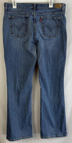 Levis 550 Relaxed Bootcut Womens Jeans Size 16M Blue Denim Stretch Mid Rise