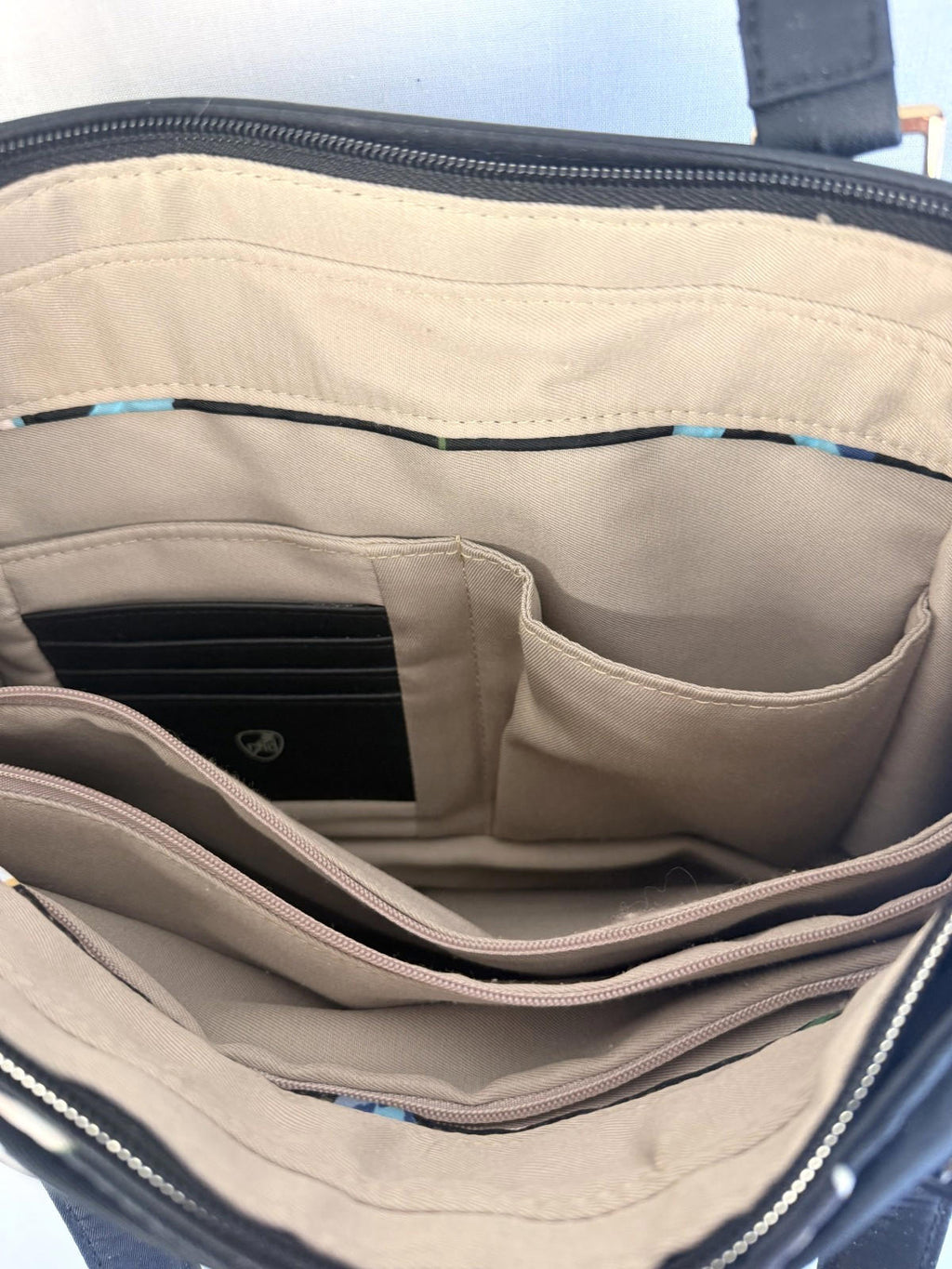 Travelon Anti Theft Addison Tote Bag Midnight Floral Travel 13x11x4  Black