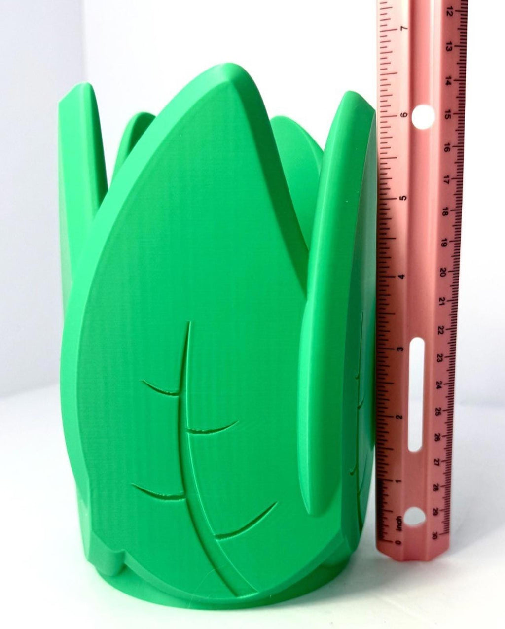 Leaf Flower Pot 3D Printed PLA Gardening House Plant Green