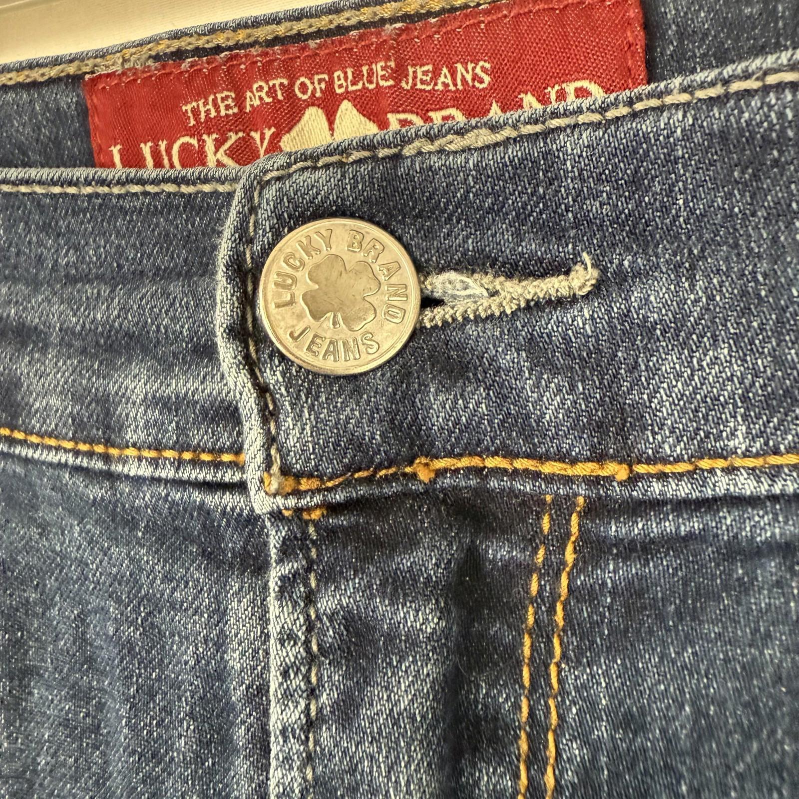 Lucky Brand Jeans Womens Sz 8/29 Sofia Skinny Whiskered Dark Wash Stretch