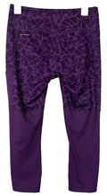 Columbia Capri Leggings Womens Small Purple Geometric Print Stretch Athletic