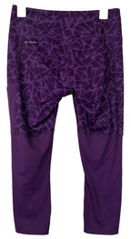 Columbia Capri Leggings Womens Small Purple Geometric Print Stretch Athletic