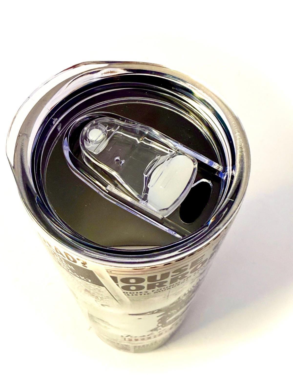 20 oz Horror Movie Girl Stainless Steel Tumbler with Lid, Straw Halloween