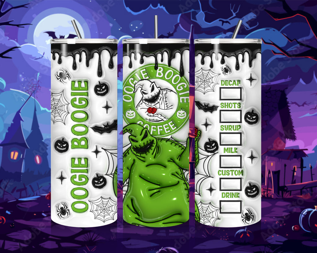 20 oz Oogie Boogie Coffee Stainless Steel Tumbler with Lid, Straw