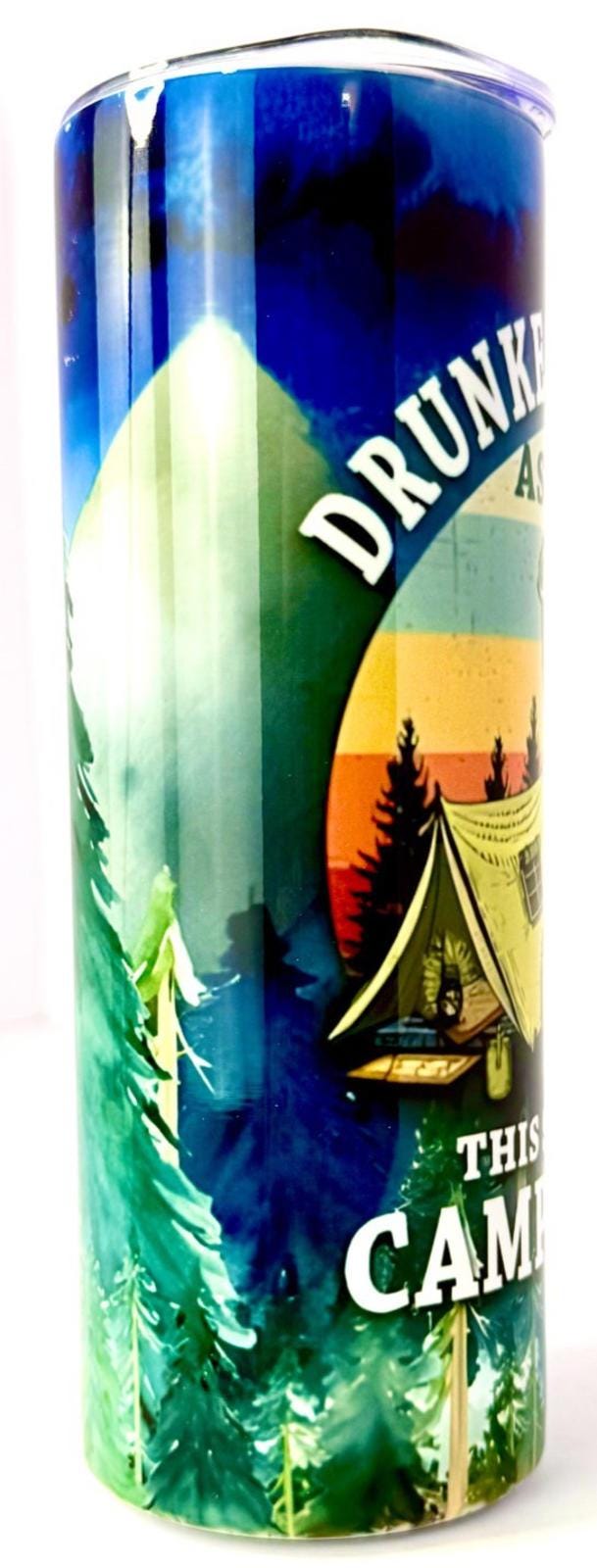 20 oz Drunkest Bunch Stainless Steel Tumbler with Lid, Straw